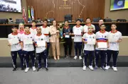 Recanto da Criança é homenageado na ALE-AM após conquistar título brasileiro de Futebol 7