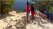 Turista desmaia em skibunda no Ceará e passa por susto durante resgate; veja o vídeo