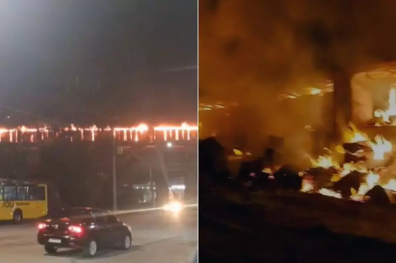 13 vagões com celulose incendiados em Cubatão por criminosos