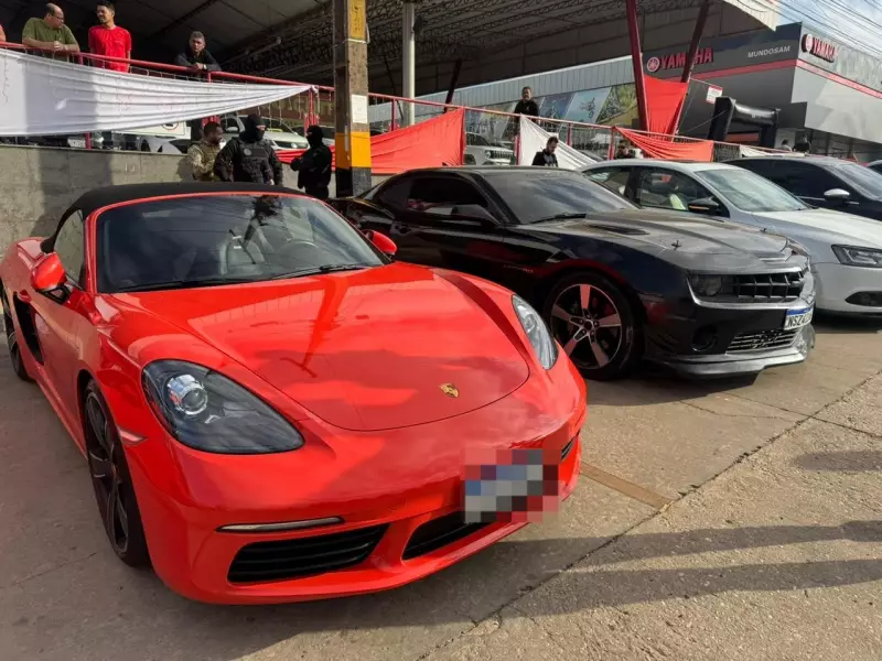 8 carros de luxo apreendidos em operação contra rachas em Teresina