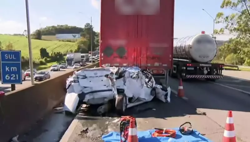 Acidente com 3 mortos interdita BR-376 em São José dos Pinhais