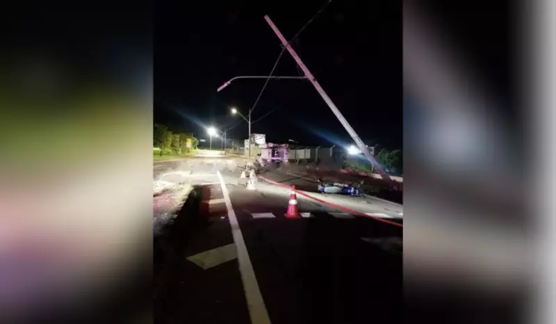 Acidente com moto interdita SP-270 em Presidente Prudente por 6h