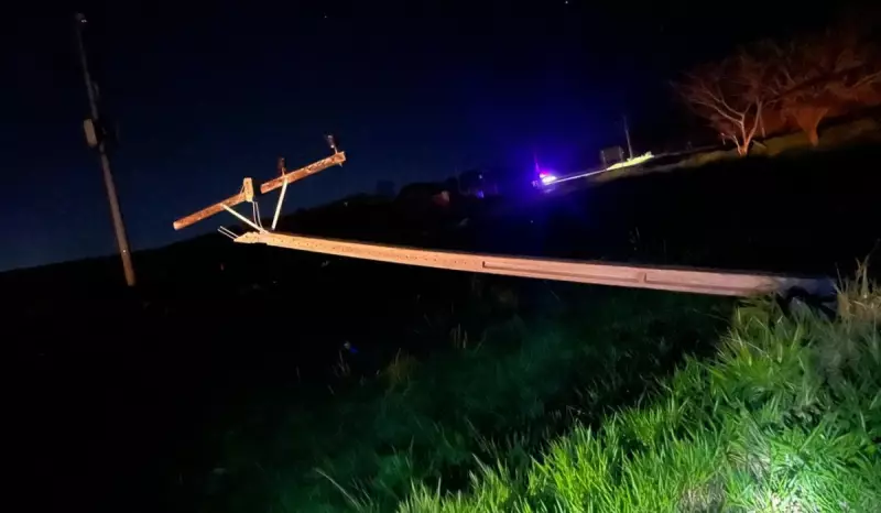 Acidente derruba poste e deixa 2,5 mil sem energia em Adamantina