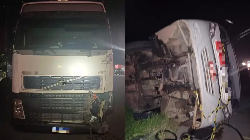 Acidente entre carreta e ônibus deixa 16 feridos na BR-232 em Moreno