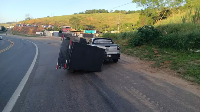 Acidente na BR-116 amputa perna de motociclista em Muriaé