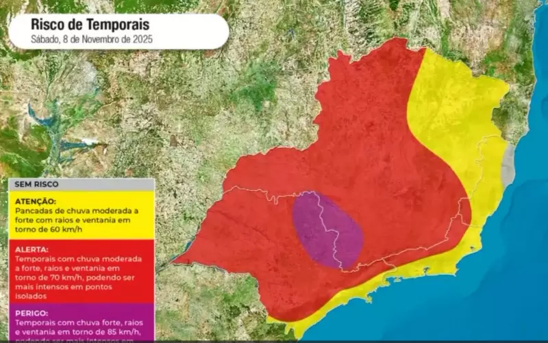 Alerta laranja: tempestade com ventos de 100 km/h atinge Sul de Minas