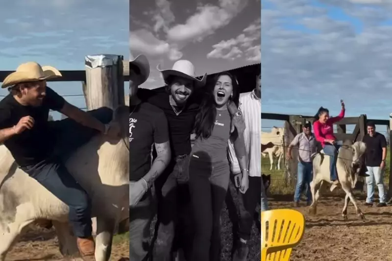 Ana Castela e Zé Felipe Arriscam Tudo em Touro Mecânico: Veja os Momentos de Tensão no Rodeio