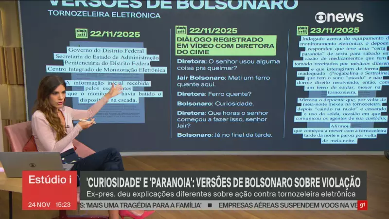 Bolsonaro dá 3 versões diferentes para violação da tornozeleira eletrônica