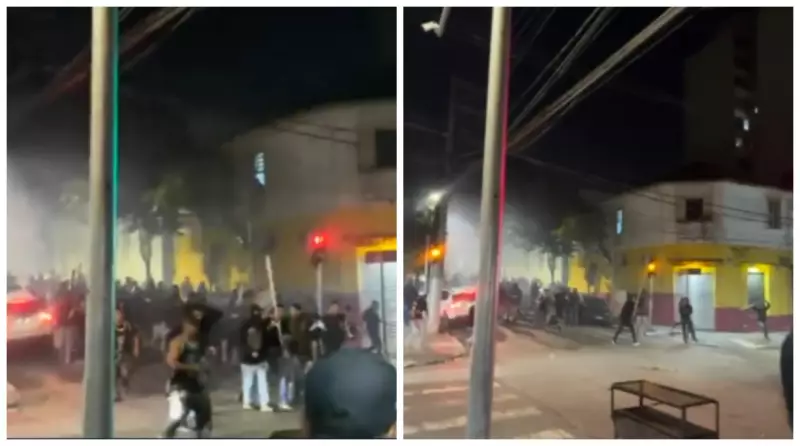 Briga de torcedores após clássico Corinthians x São Paulo no Bixiga