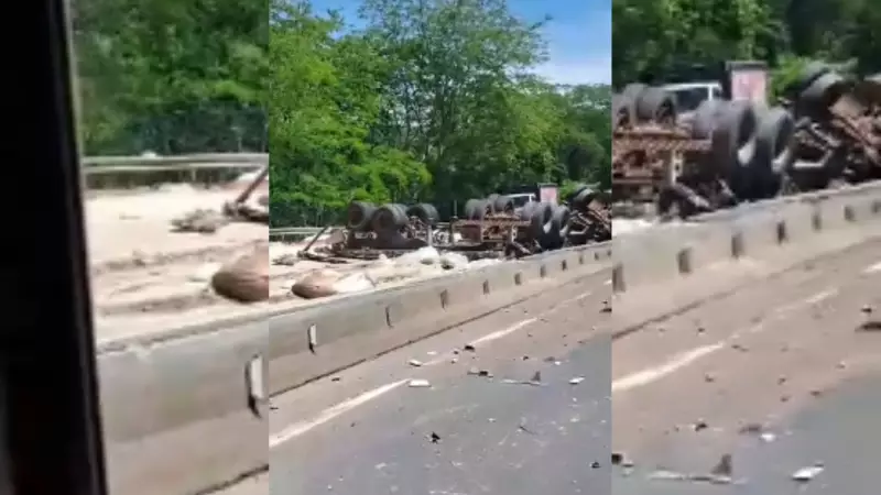 Caminhão Tombado na BR-050 Causa Congestionamento e Transtornos entre Araxá e Uberlândia