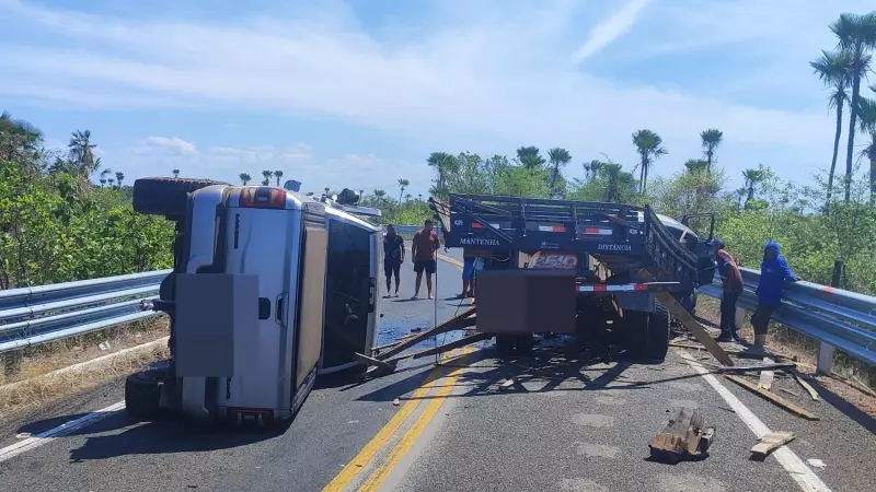 Caminhoneiro morre carbonizado em grave acidente na PI-115 no Piauí