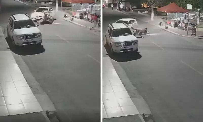 Carro desgovernado atinge duas pessoas em Cansanção, Bahia