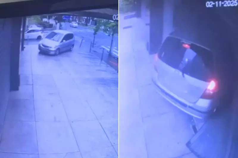 Carro invade clínica odontológica no litoral de SP; veículo sobe calçada e causa destruição