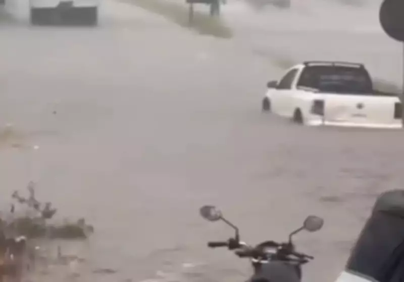 Chuvas intensas em Sergipe: 100 mm em 1 hora em Umbaúba