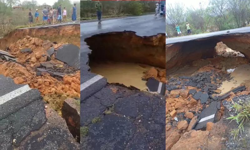 Cratera na BR-116 é reparada após 36 horas de interdição no norte da BA