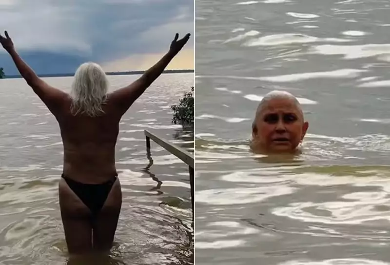 Fafá de Belém, 69, faz topless em rio durante COP30 e surpreende