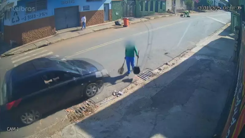 Gari é atropelada por motorista que foge sem prestar socorro em Itapira; câmera flagra momento do crime