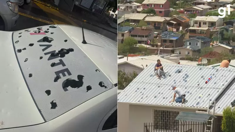 Granizo fere 152 e afeta 25 mil em Erechim; cidade em emergência