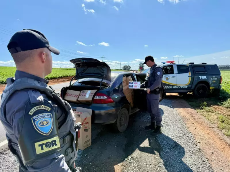 Homem preso com 36 caixas de cigarros sem nota fiscal em Pilar do Sul