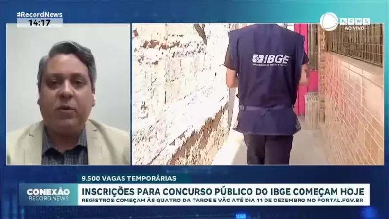 IBGE abre concurso com 9.500 vagas temporárias; inscrições começam hoje