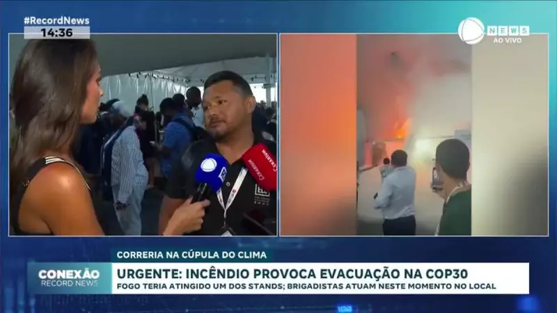 Incêndio na COP30: funcionário relata momento de pânico em estande