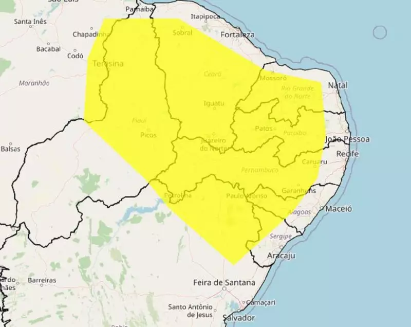 Inmet emite alertas de baixa umidade para mais de 100 cidades do RN