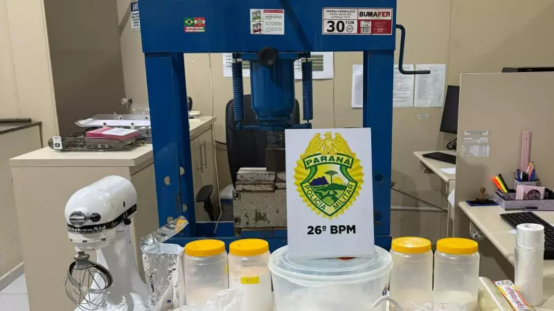 Laboratório de cocaína com maquinário industrial é descoberto no PR