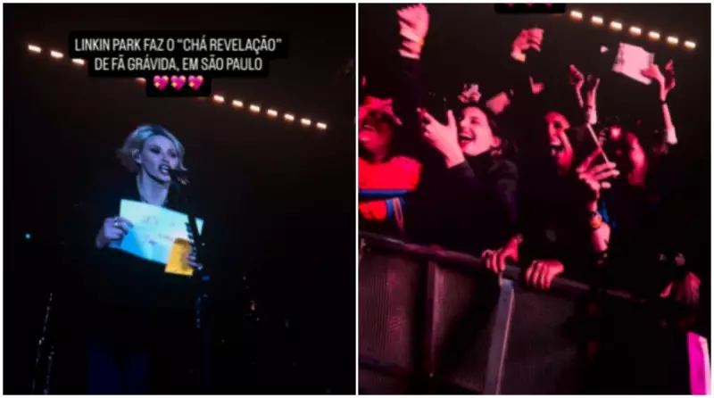 Linkin Park revela sexo do bebê de fã grávida durante show em SP