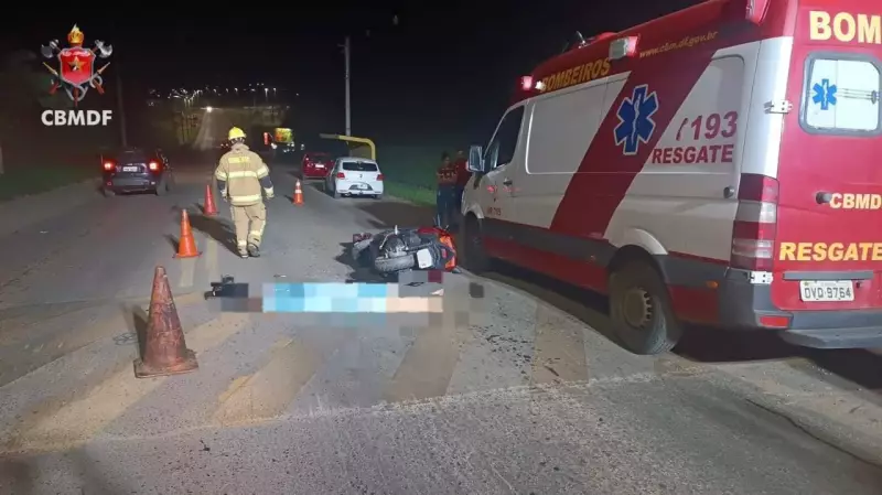 Madrugada trágica no DF: 1 morta e 7 feridos em 6 acidentes