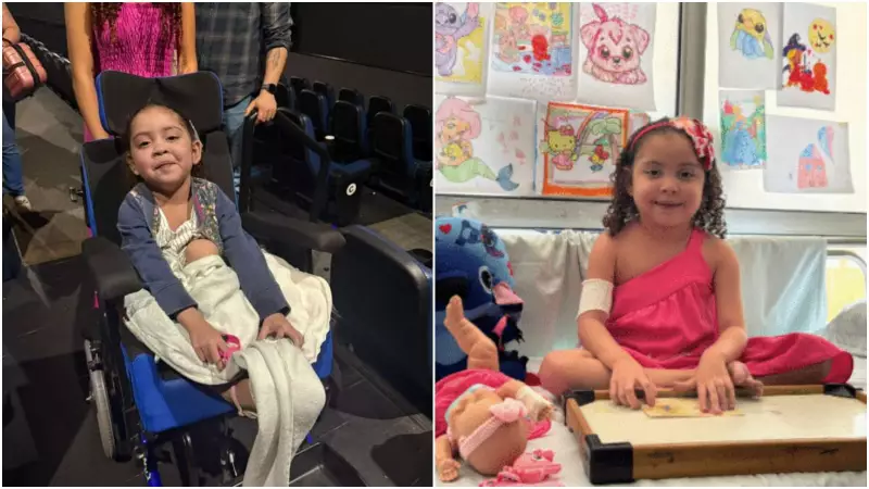 Menina com cardiopatia realiza sonho de ir ao cinema com família