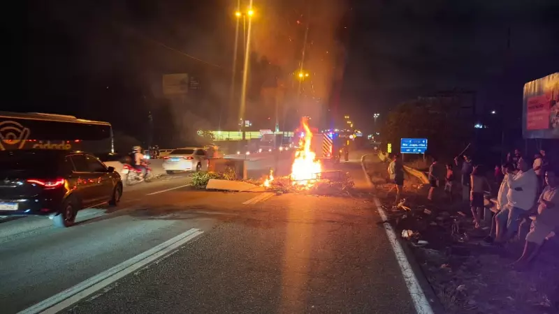 Moradores bloqueiam BR-230 por falta de água em João Pessoa