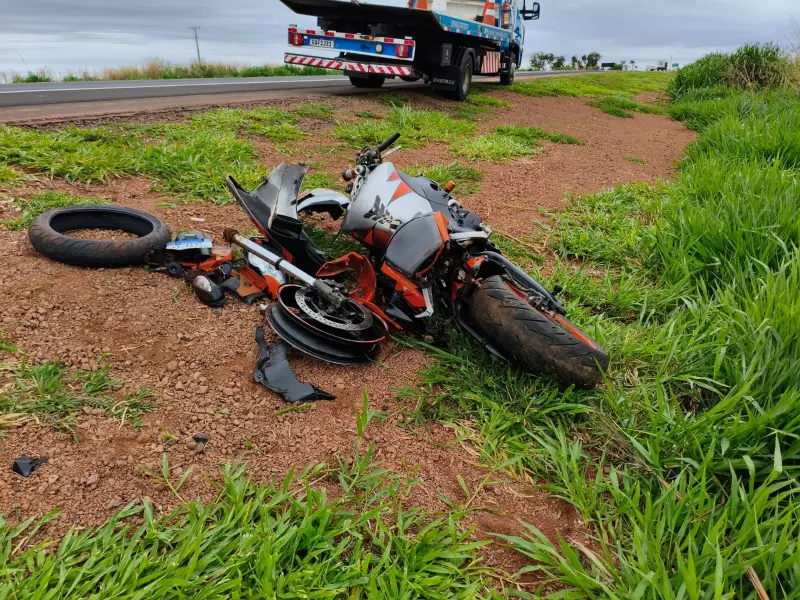Motociclista morre após pneu estourar na MS-306 em Cassilândia