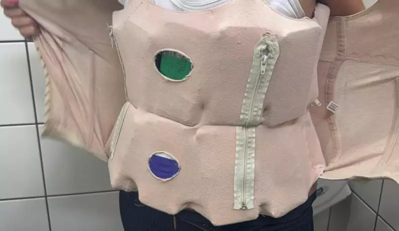 Mulher é flagrada com mais de 50 celulares presos ao corpo na Rodovia Raposo Tavares