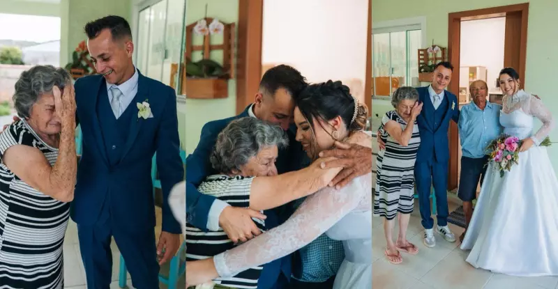 Noivos surpreendem avós que faltaram ao casamento e vídeo viraliza