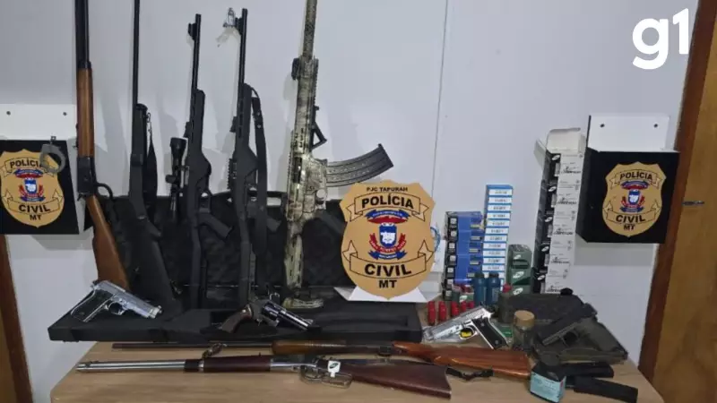 Operação em Mato Grosso apreende arsenal com 11 armas e mais de 2 mil munições