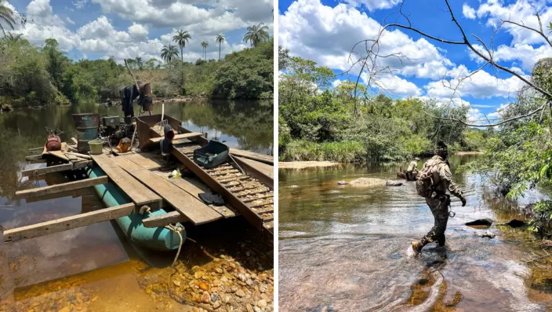 PF desmantela garimpo ilegal no Rio Araçuaí em Minas Gerais: operação combate crime ambiental