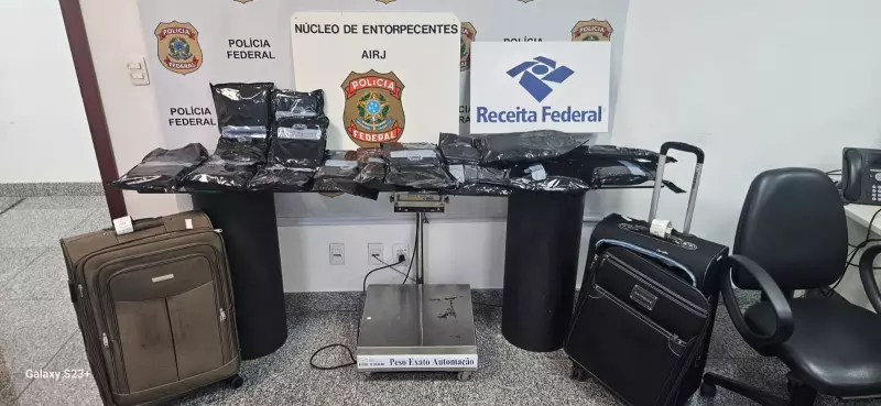 PF prende casal dos EUA com 30 kg de haxixe no Galeão