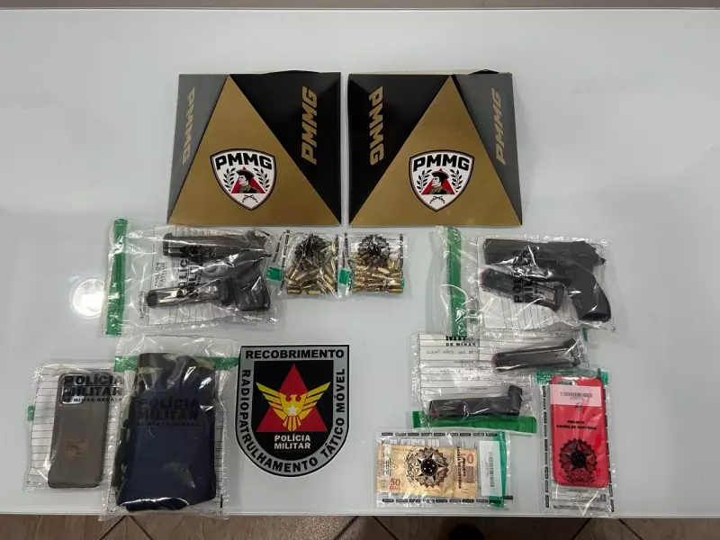 PM prende três com armas e carro roubado após triplo homicídio em GV