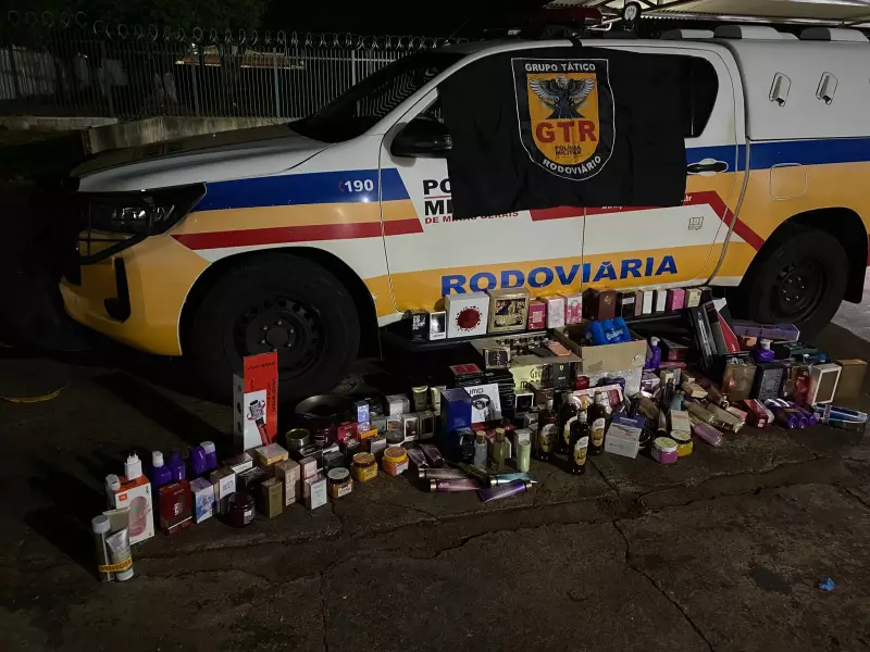 PMRv apreende carga irregular de perfumes e celulares em Frutal