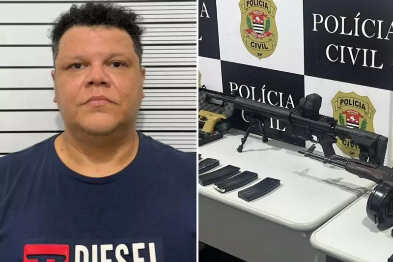 Polícia apreende arsenal de guerra do PCC e prende suspeito em Guarujá
