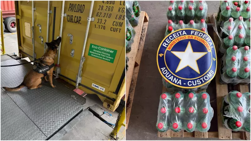 Receita Federal apreende cocaína em garrafas de refrigerante no Porto de Navegantes