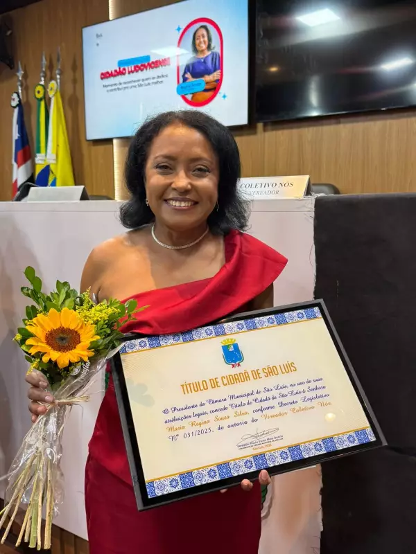 Regina Souza recebe título de cidadã ludovicense por contribuição ao jornalismo