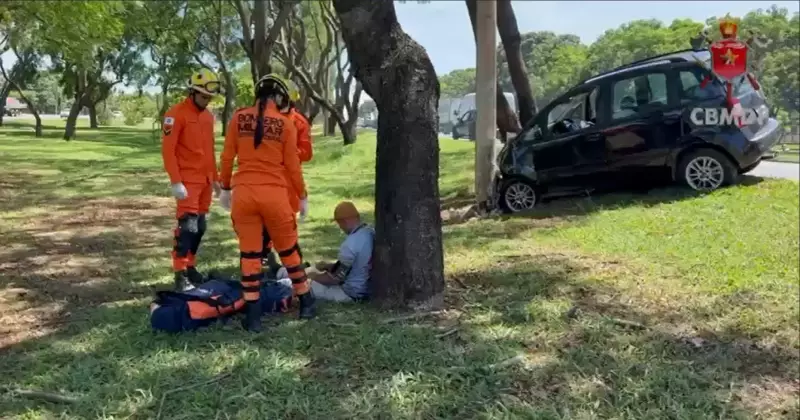 Rodovias do DF Viram Palco de Acidentes: Bombeiros em Ação e Vítima Hospitalizada