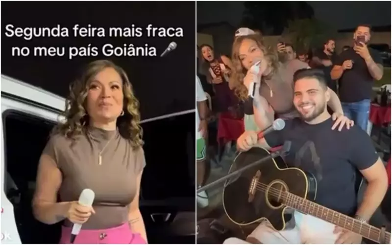 Solange Almeida faz surpresa histórica e canta em bar popular de Goiânia; vídeos viralizam