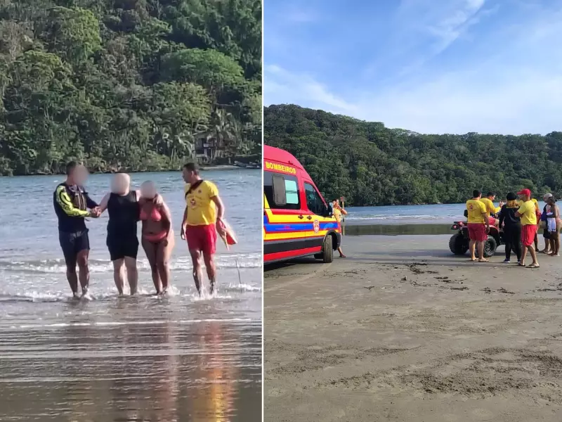 Turista de 35 anos é resgatado após ser arrastado por correnteza em Bertioga