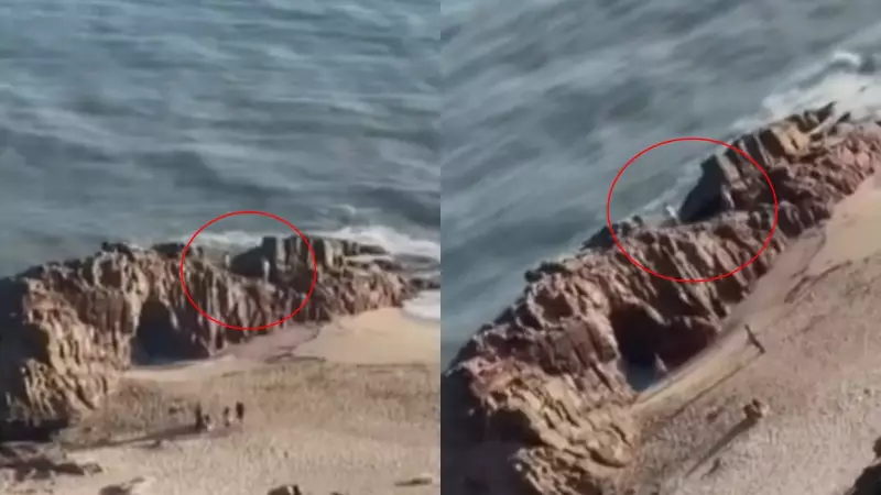 Turistas escalam Pedra Furada em Jericoacoara e cometem infração ambiental