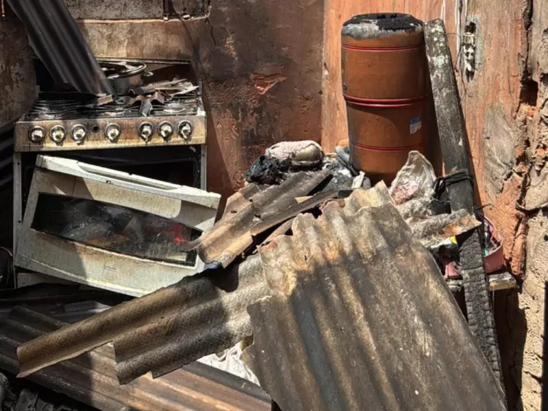 Vazamento em botijão de gás causa incêndio em Montes Claros