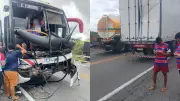 Acidente com ônibus de torcida do Fortaleza na Bahia deixa feridos leves