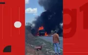 BAHIA: Colisão entre carretas provoca incêndio de grandes proporções na BR-101