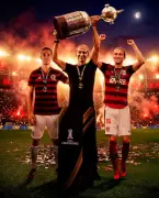 Filipe Luís comemora tetracampeonato do Flamengo na Libertadores